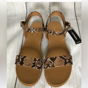 Express Snakeskin Sandals! NWT! Size 7